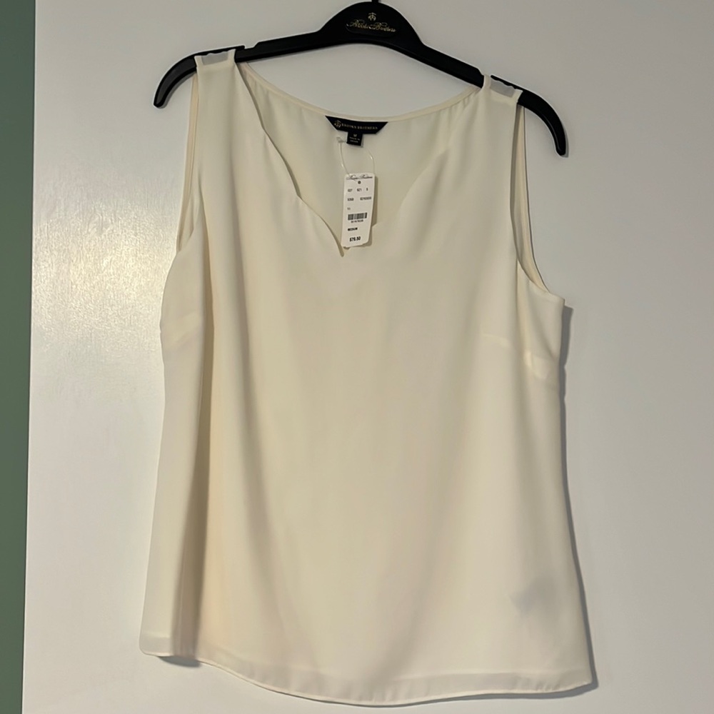 Brooks Brothers Sleeveless Scallop-trimmed Blouse